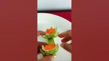 Cắt tỉa hoa trang trí cà rốt và dưa leo l hồng nhanh võ DIY #shorts