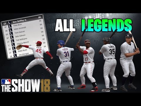 ALL of the Legends and their Attributes in MLB The Show 18