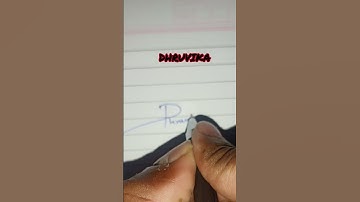 Dhruvika Name Signature in style #shortvideo #handwriting #signature #youtube