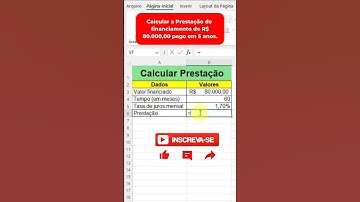 Como calcular prestação no Excel 🤩🤩
