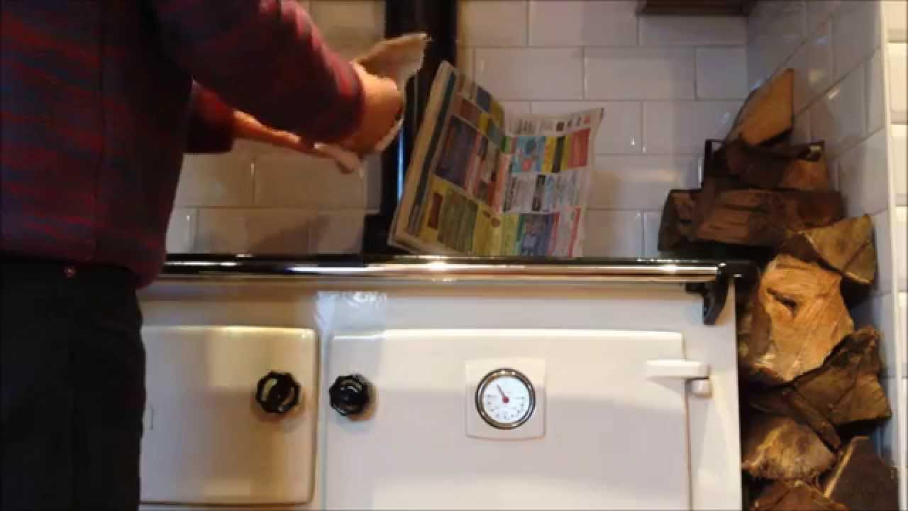 How to light a waterford stanley solid fuel range range YouTube