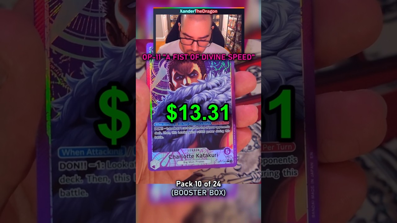 $14 LEADER ALT-ART KATAKURI! 🎉 Распаковка бустера One Piece TCG OP-11 "A Fist of Divine Speed" [4K]