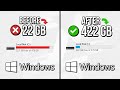 🔧WINDOWS: HOW TO FREE OVER 27 GB+ OF DISK SPACE🔥| Get More Disk Space in Windows 10 &amp; 11✔️