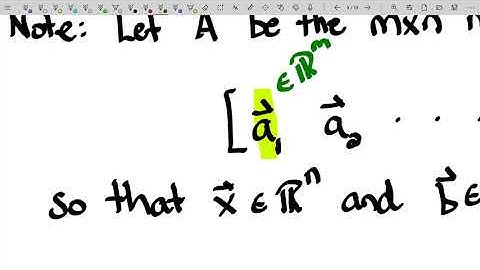 Linear Equations in Linear Algebra - The Matrix Equations - Existence of Solutions: Theorem & Proof