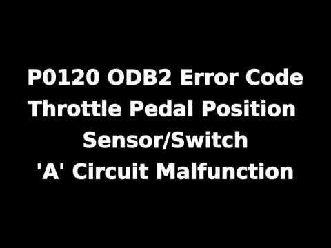 P0120 Throttle Position Sensor/Switch (TPS) A Circuit Malfunction