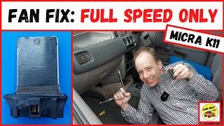 Nissan Micra K11: Replace Blower Motor Resistor (Fan Only Works At Full Speed)