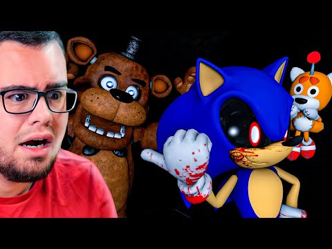 Reacting to EVIL SONIC.EXE vs FNAF