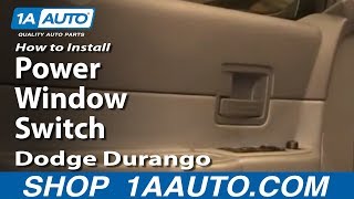 Athlete Statistics How To Replace Power Window Switch 04-09 Dodge Durango