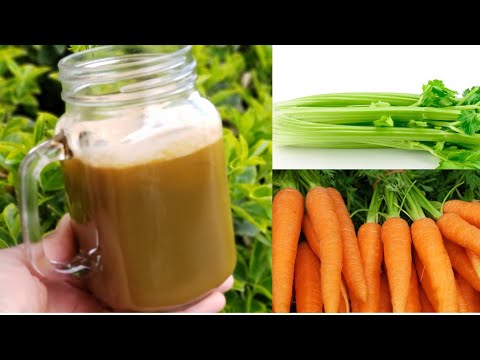 Carrot and Celery juice with Blender   How to make carrot and celery juice without a juicer
