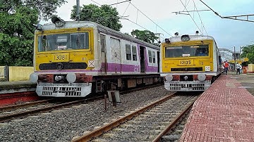 Perfect Train Crossing Identical EMU Brothers Meet at Balagarh Railway Platform