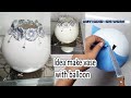 HOW TO MAKE FLOWER VASES WITH BALLOON AND WHITE CEMENT | Vase decoration | DIY TRASH #10