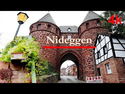 4k walking Tour around The much beautiful Village Nideggen Eifel 😍