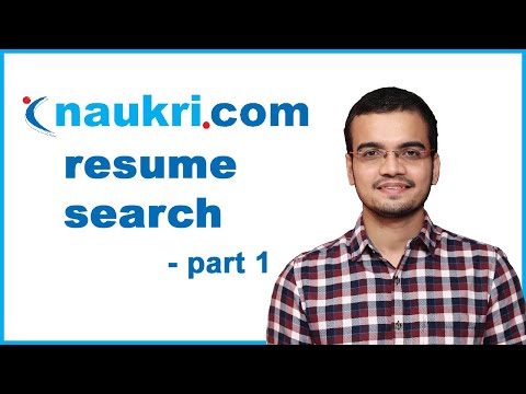 How to search resumes on naukri.com portal (Hindi) ?