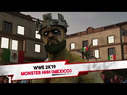 WWE 2K19 "Monster" Triple H Gameplay vs King Booker (Mexico Plaza NEW Arena)