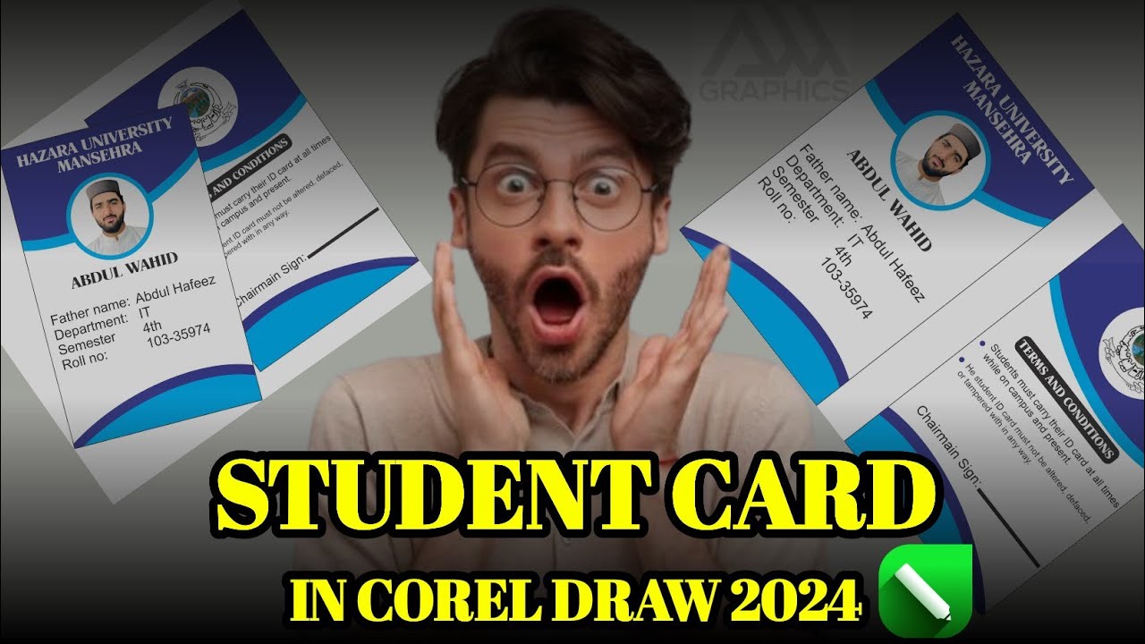 Corel draw main student card kaise bnaye. How to make a student card in ...
