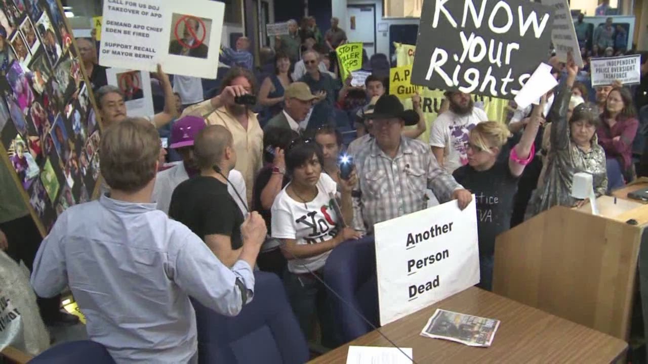 Protesters takeover Albuquerque City Council meeting