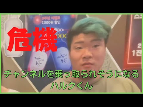 危機…チャンネルを乗っ取られそうになるハルクくん in韓国【ハルクくん】