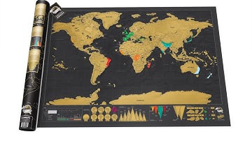 Luckies Deluxe Edition Scratch Map - The Planet Collection