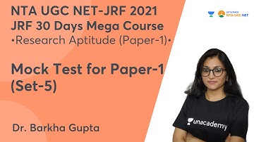Mock Test for Paper-1 (Set-5) | Research Aptitude (Paper-1) | Dr. Barkha Gupta