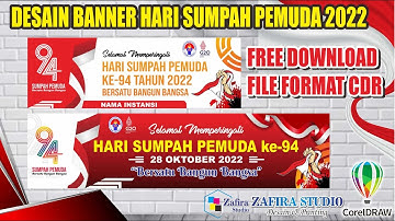 DESAIN BANNER PERINGATAN HARI SUMPAH PEMUDA TAHUN 2022 part 2 (FREE CDR)
