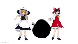 【東方MMD】Bad Apple!!   影絵の前で東方キャラ36人を登場順に踊らせてみた