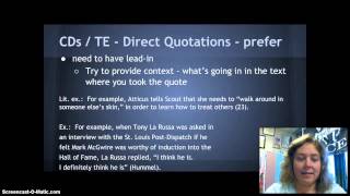 Concrete Details/Textual Evidence