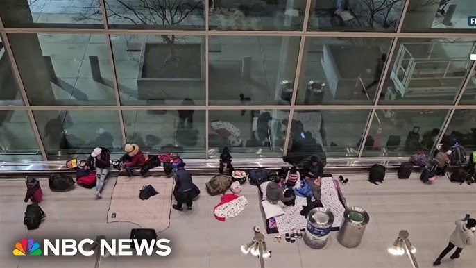 Migrants Shelter Inside Boston S Logan International Airport