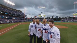 Ws2017 Gm7 Koufax, Newcombe Throw Out First Pitch