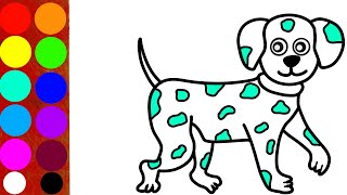 Menggambar di tablet grafis, Melukis, dan Mewarnai Dalmatian untuk Anak, Balita