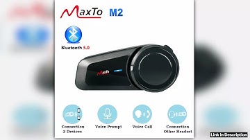 Maxto M2 Motorcycle Helmet Bluetooth Headset 50 For 6Riders Intercom Distance 1000M IPX6