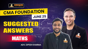 Suggested Answers CMA Foundation June 2025 Maths