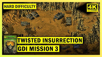 C&C TWISTED INSURRECTION - GDI MISSION 3 SHEPHERD AND HIS FLOCK - HARD DIFFICULTY - 4K