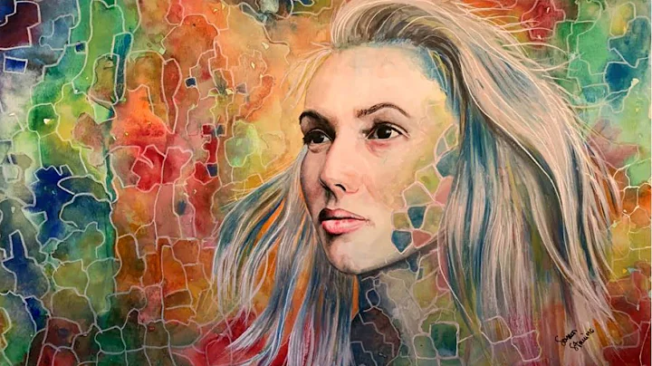 Painting an Abstract Portrait - Watercolor Time Lapse