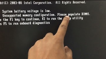 Alert! unsupported memory configuration Please populate Dimm 1|| Dell Optilex