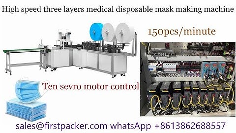 FIRSTPACKER FACTORY STOCK FOR ADULT 3PLY DISPOSABLE MASK MACHINE(SIZE:175x95MM)