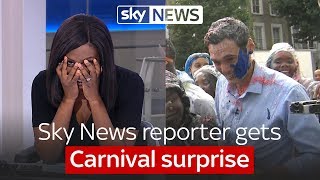 Sky News reporter's Carnival surprise