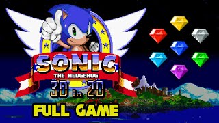 Sonic 3D in 2D - Saturn Soundtrack \& All Emeralds: Complete Playthrough (1.32)