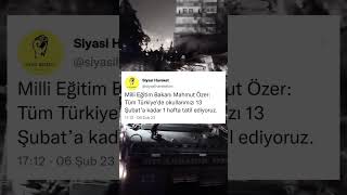 Tüm Türkiyede Okullar Tatil Edildi.