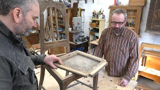 Three restorers discuss a VERY CROOKED CHAIR