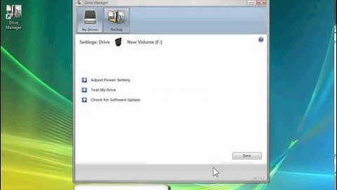 FreeAgent Desktop 1.5: Adjust Power Setting to Defaults - Window Vista