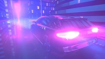 Synthwave Animation Sunset Drive Loop 1 - Creative Commons