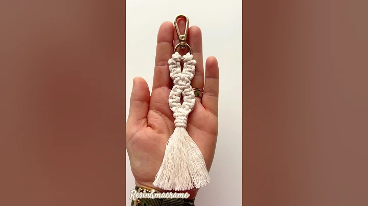 DIY Easy Macrame Keychain Infinity Pattern for Beginners #crafts #tutorial #keyring #boho #bagcharm