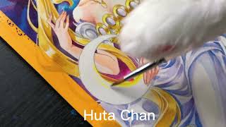 Draw Sailor Moon With My Cat Hands | Huta Chan