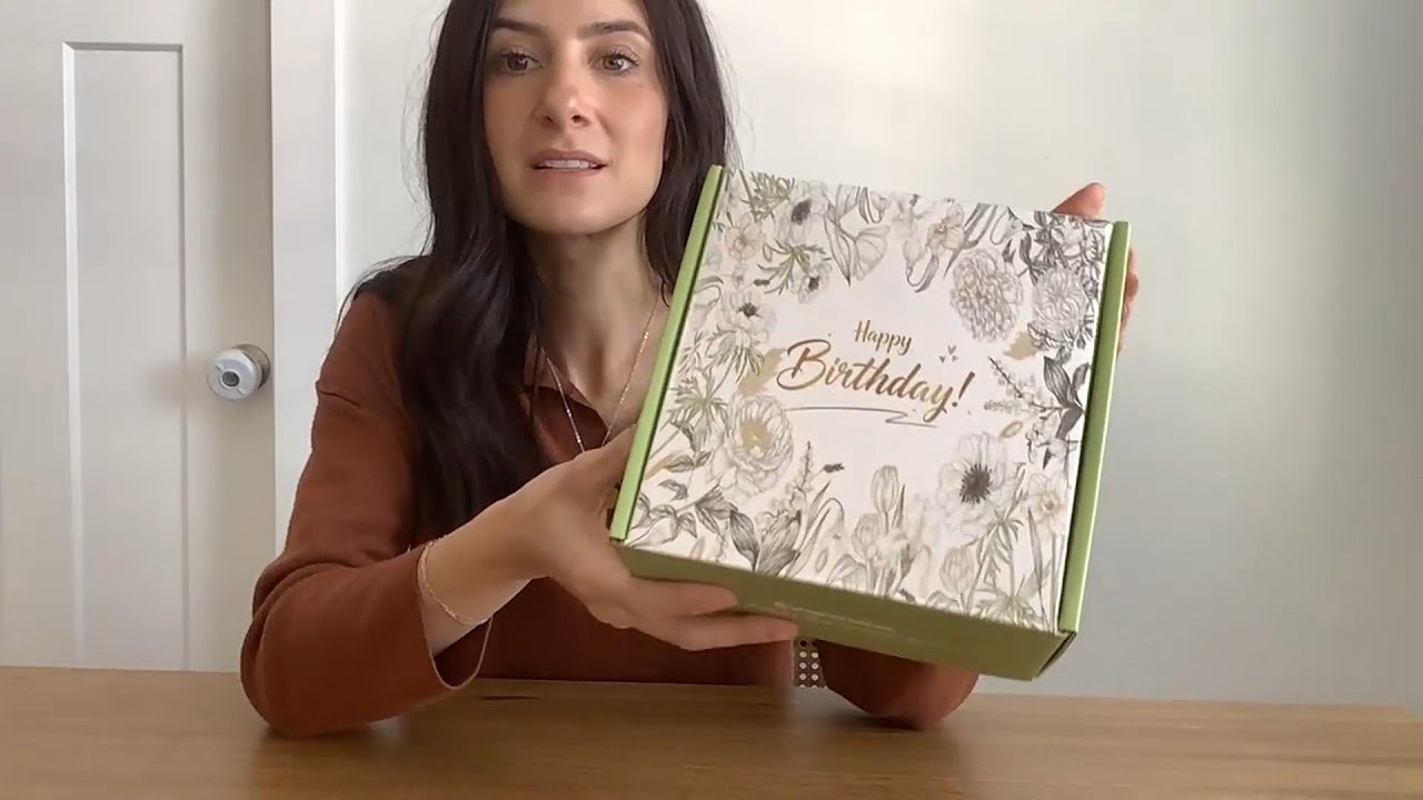 EVERMOW Birthday Gift Set for Women – Luxury Spa Gift Basket with 12 oz Pink Ceramic Mug