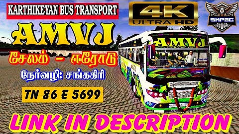 AMVJ Bus Livery| 4KHD| Salem - Erode| SVS Bus Mod Livery| #bussid #gowthamgamingbusmod
