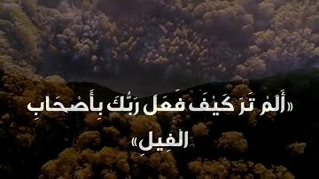 سورة الفيل بصوت القارئ علي الحذيفي مكرر١٠مرات