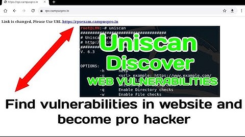 Find vulnerabilities in website using uniscan [Kali Linux] tutorial.For education purpose only.