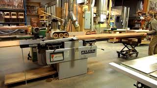 power feeding large boards on a jointer