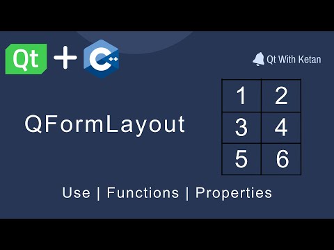 Qt QFormLayout | How to use QFormLayout | Qt C++ | Qt Creator | Qt Tutorial
