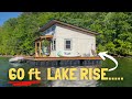 Water levels rapidly rising  life on a floating house